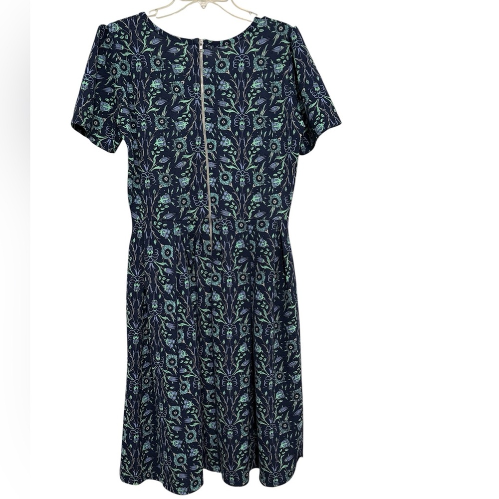 Navy & Green Floral Amelia Dress - Picture 2 of 3